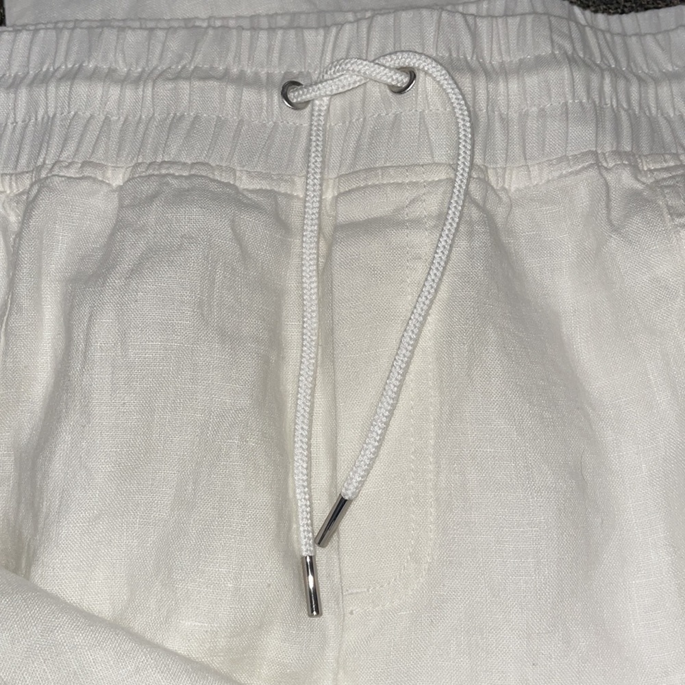 ATHLETA Cabo Linen Jogger in White Calla Lily size 22 with Zippered Pockets - Picture 7 of 16